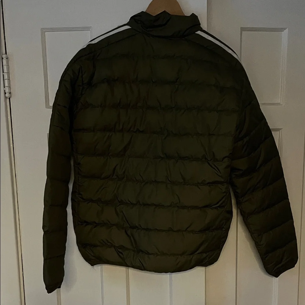 Adidas Men's Olive Puffer Jacket - Picture 3 of 4